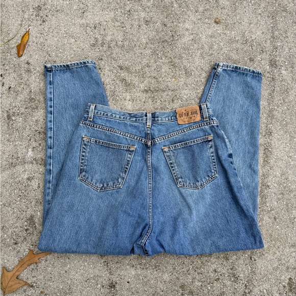 Vintage Gap 90s Reverse Gap Mom Straight Leg Denim Jeans Size 16 33.5” - Picture 8 of 9